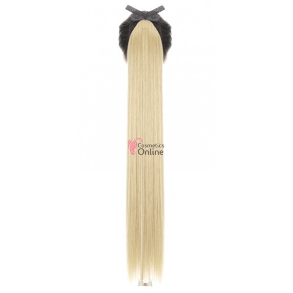 Extensie de par coada dreapta cu snur 80 cm Cod 137F-102 Blond Deschis